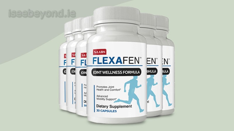 Flexafen joint health bottle with natural ingredients for flexibility