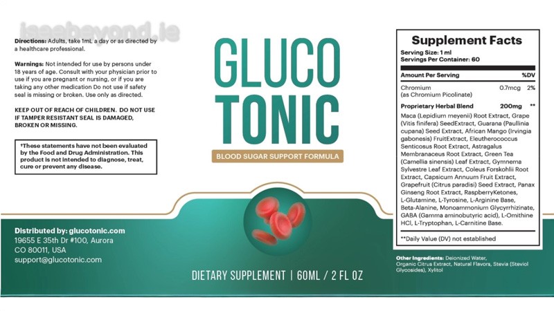 GlucoTonic supplement ingredients list