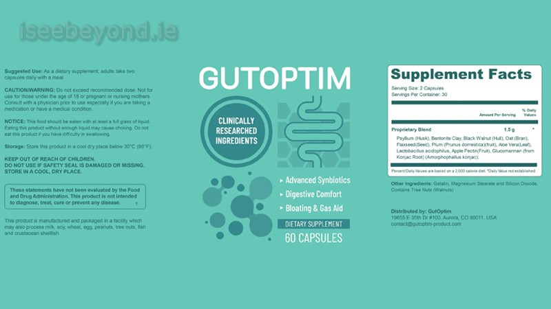 GutOptim supplement facts and ingredients list