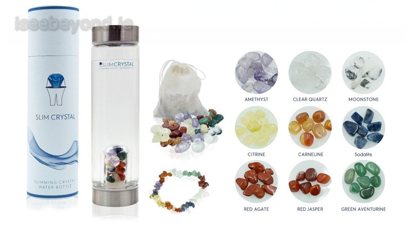 SLIMCRYSTAL is a reusable bottle for drinking plain water, with sealed crystals inside (not a supplement drink).