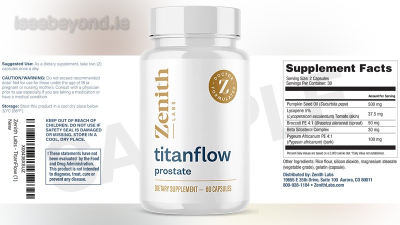 TitanFlow combines botanicals, amino acids, and micronutrients to support circulation and metabolism, with results depending on dosage and consistency.